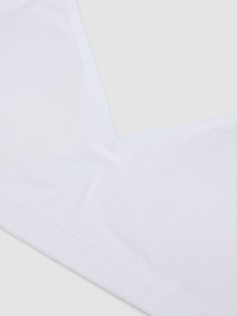White organic cotton bra with thin straps for girls_2