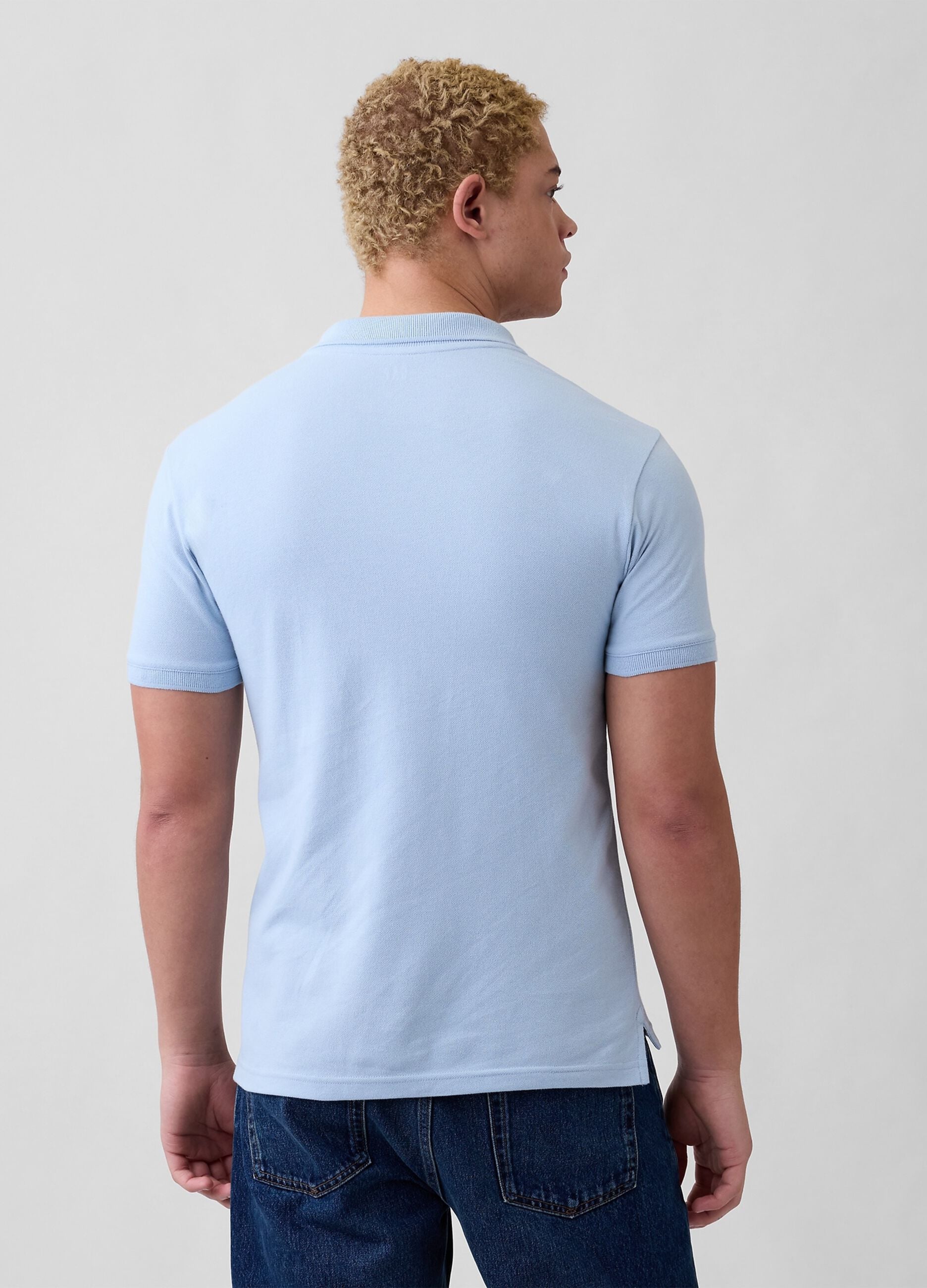Short-sleeve cotton polo shirt