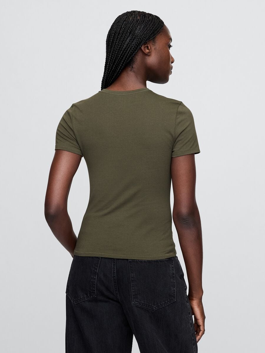 Short Sleeve Stretch Green T-shirt_2