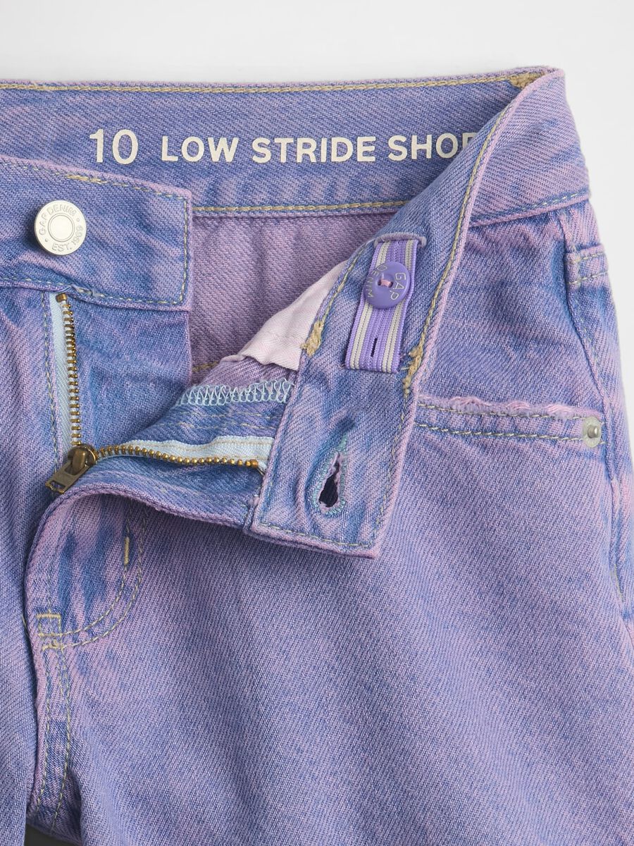 Purple Denim Shorts for Girls_4