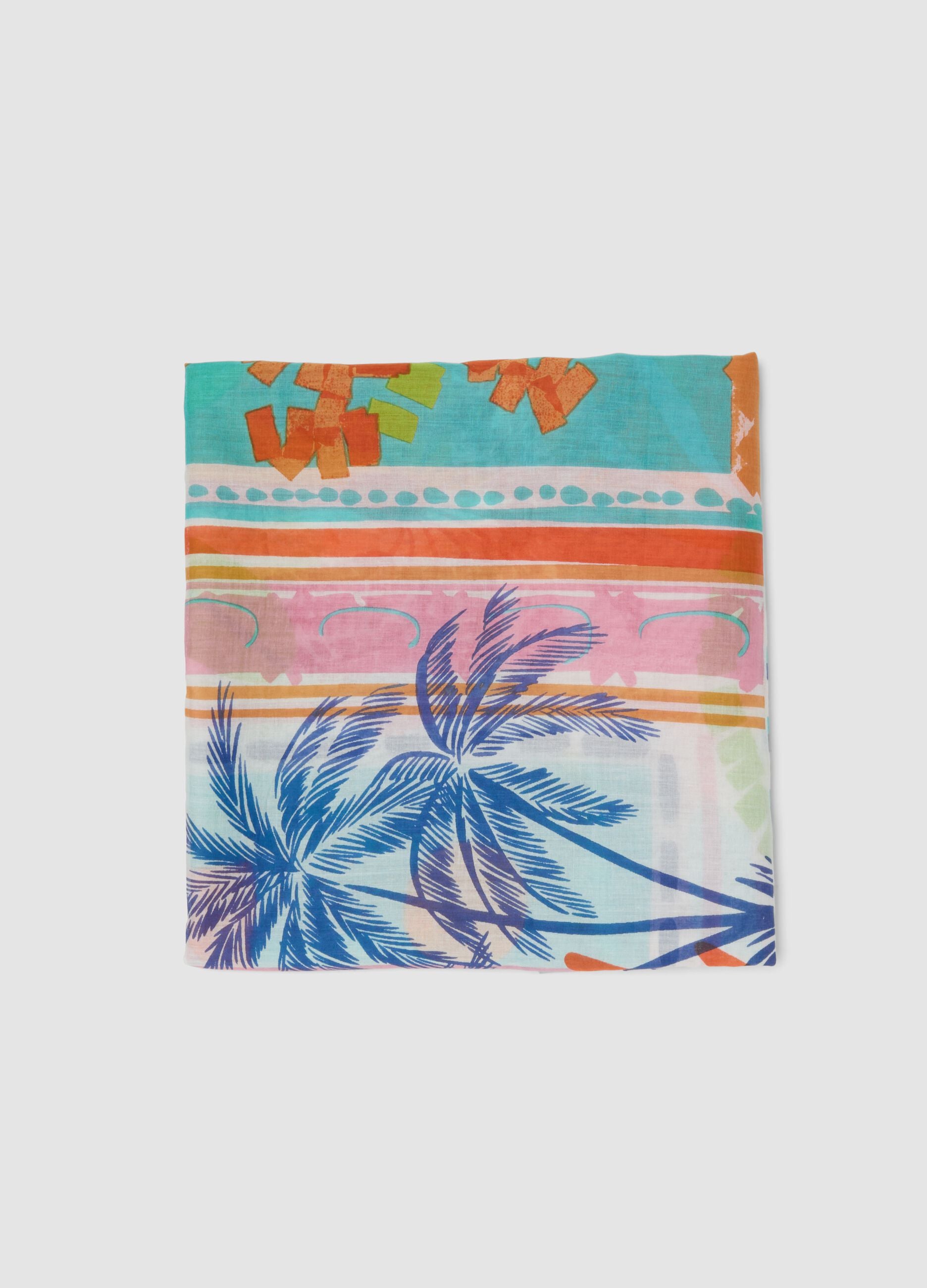 Multicoloured pure cotton pareo