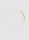 Golden girl's headband with floral decoration_0