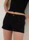 Black stretch cotton regular-fit shorts with studs_3