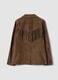 Brown fringed genuine leather jacket &ndash; regular fit_3