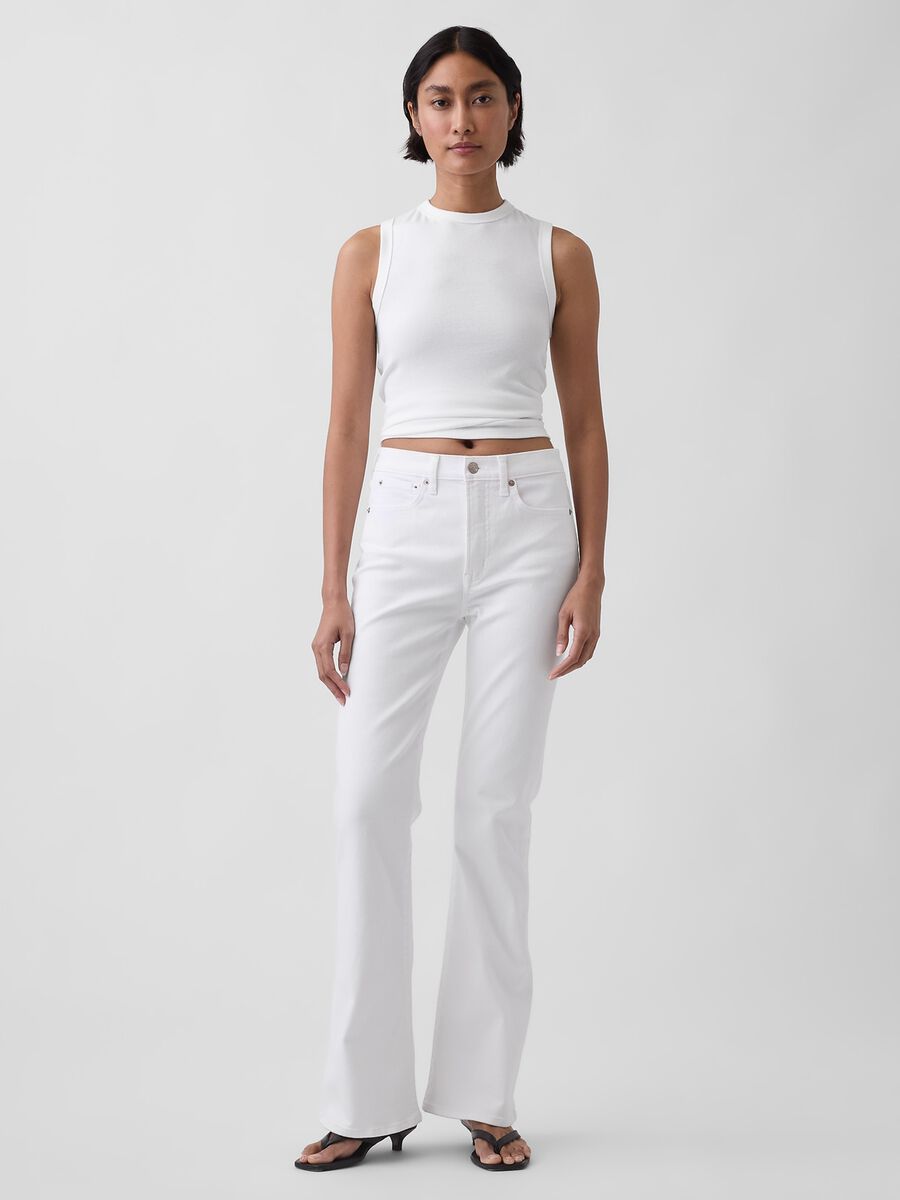 Jeans flare fit in cotone elasticizzato_0