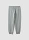 Grey cotton-blend joggers with cuffed hems and drawstring waist_2