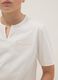 Boys' white pure cotton polo with serafino collar, regular fit_2