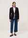 Wide leg stretch cotton blue jeans_0