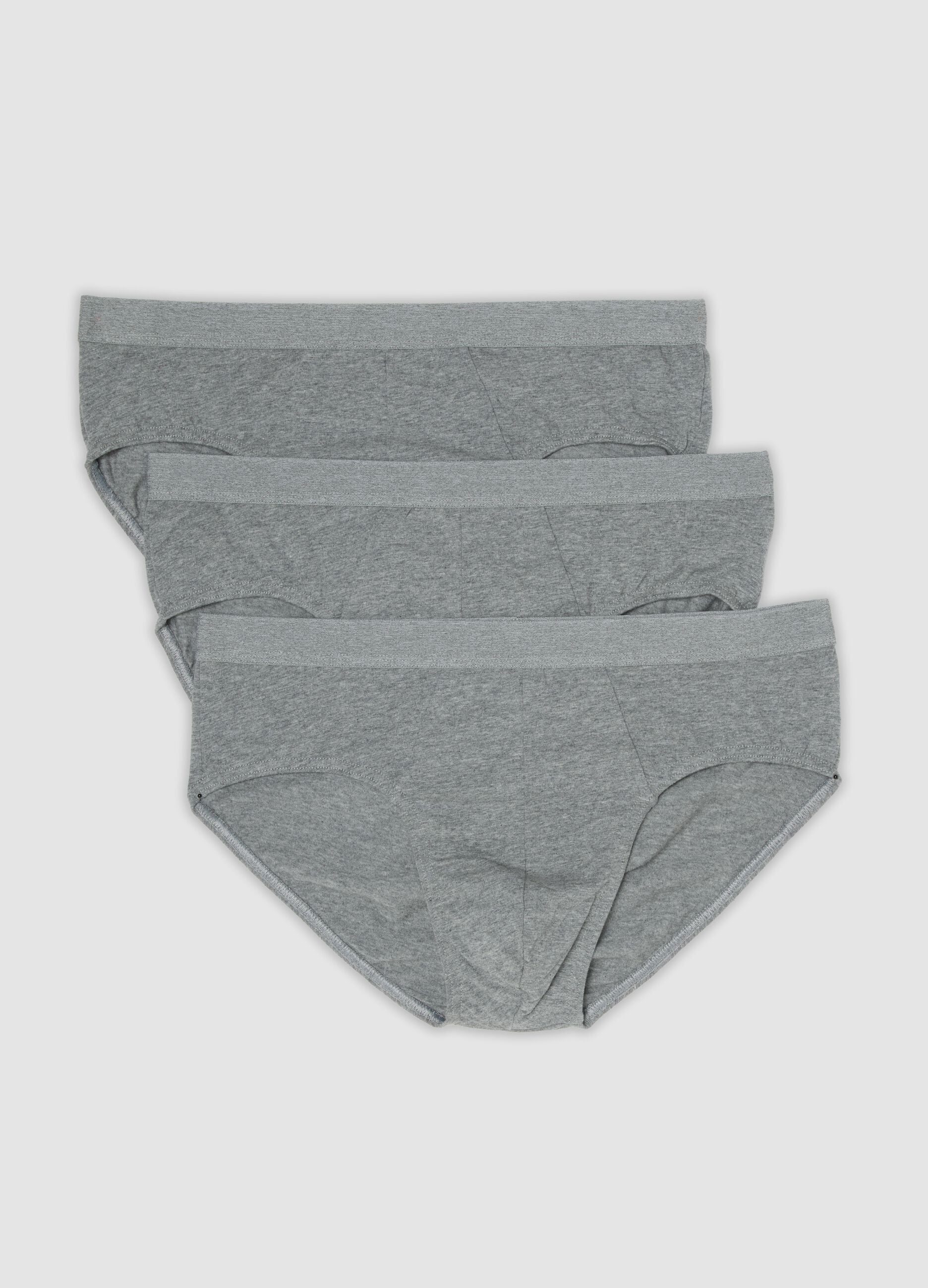3-pack of grey organic cotton briefs