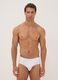 Pack of five white organic cotton briefs_0