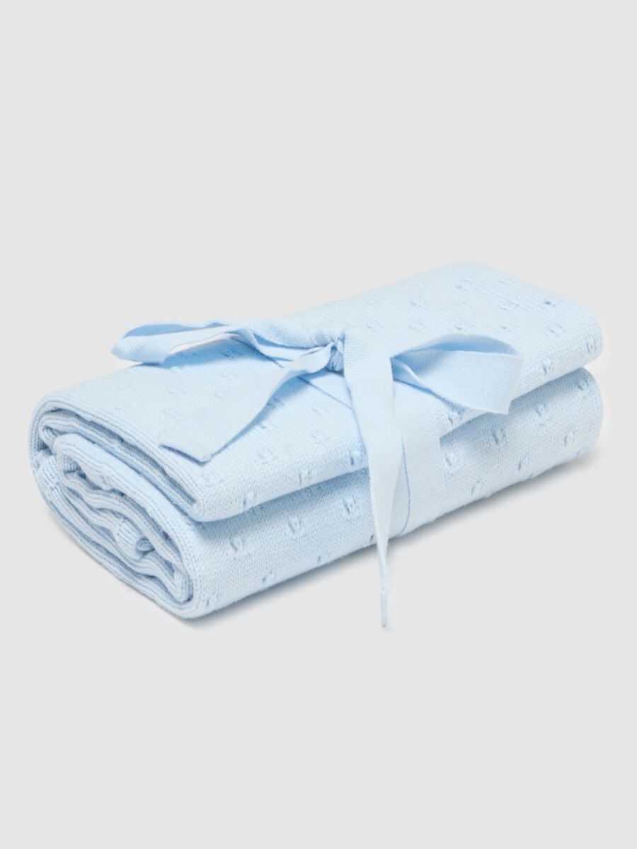 Baby Blue Cotton Blanket_0