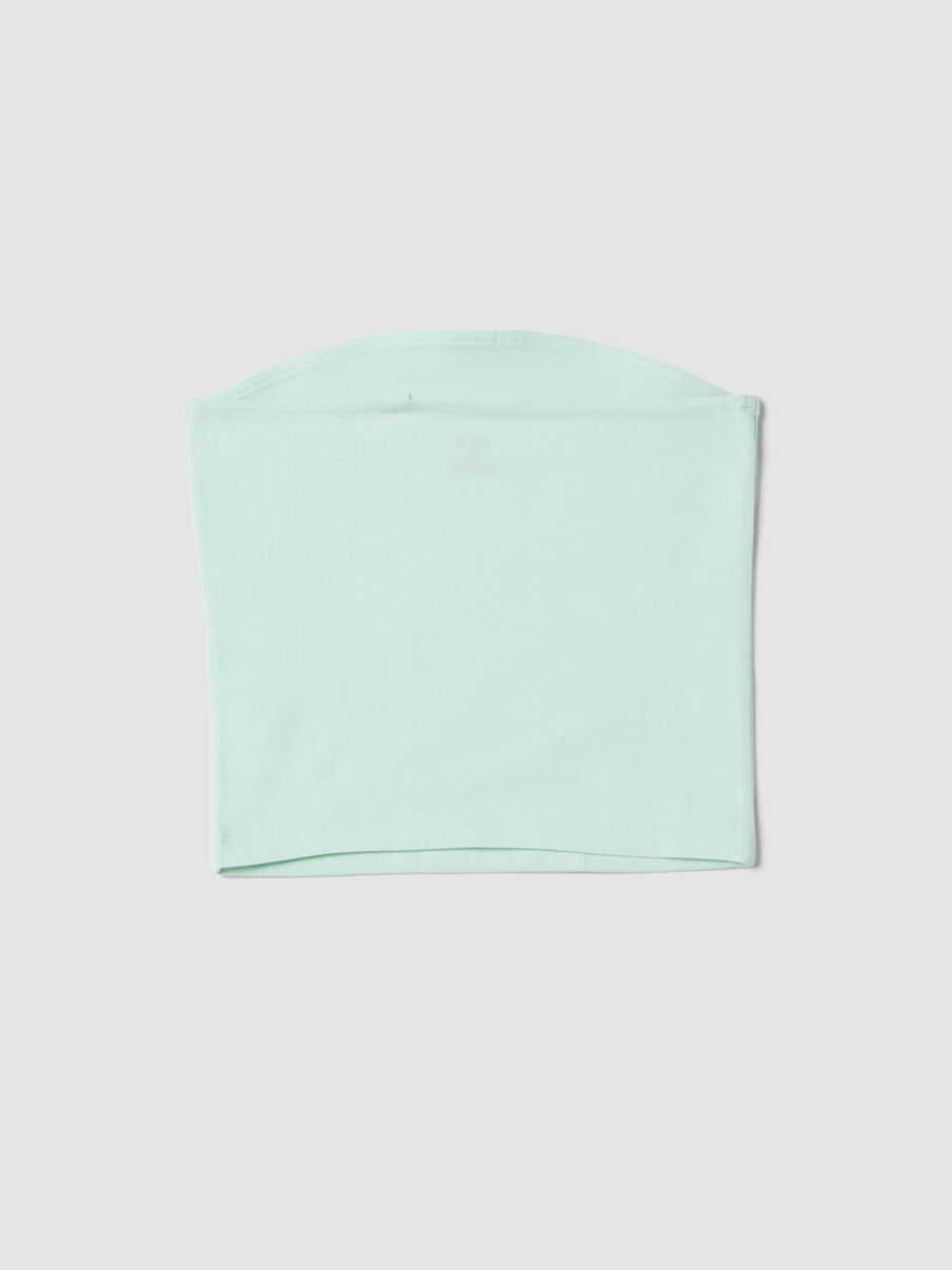 Top fitted a fascia verde in cotone elasticizzato da ragazza_4