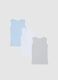 Multicolour newborn tank tops tripack in pure cotton_1