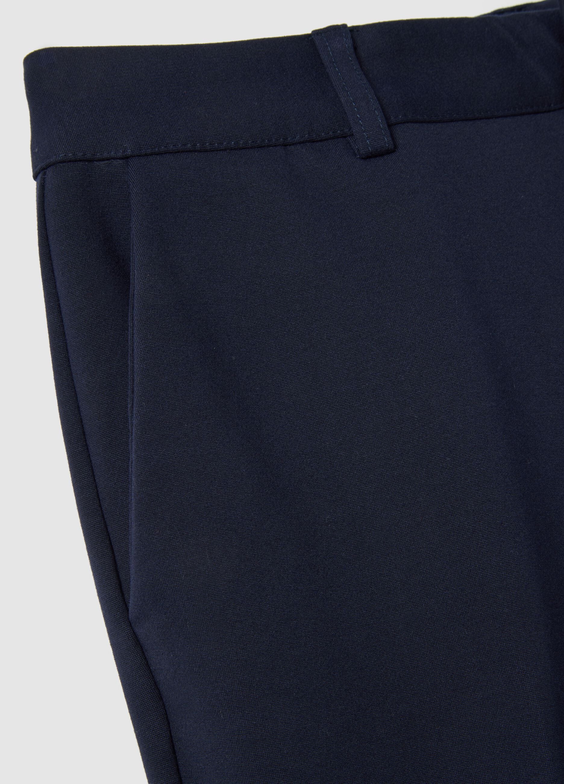 Blue Slim Fit Chino Trousers