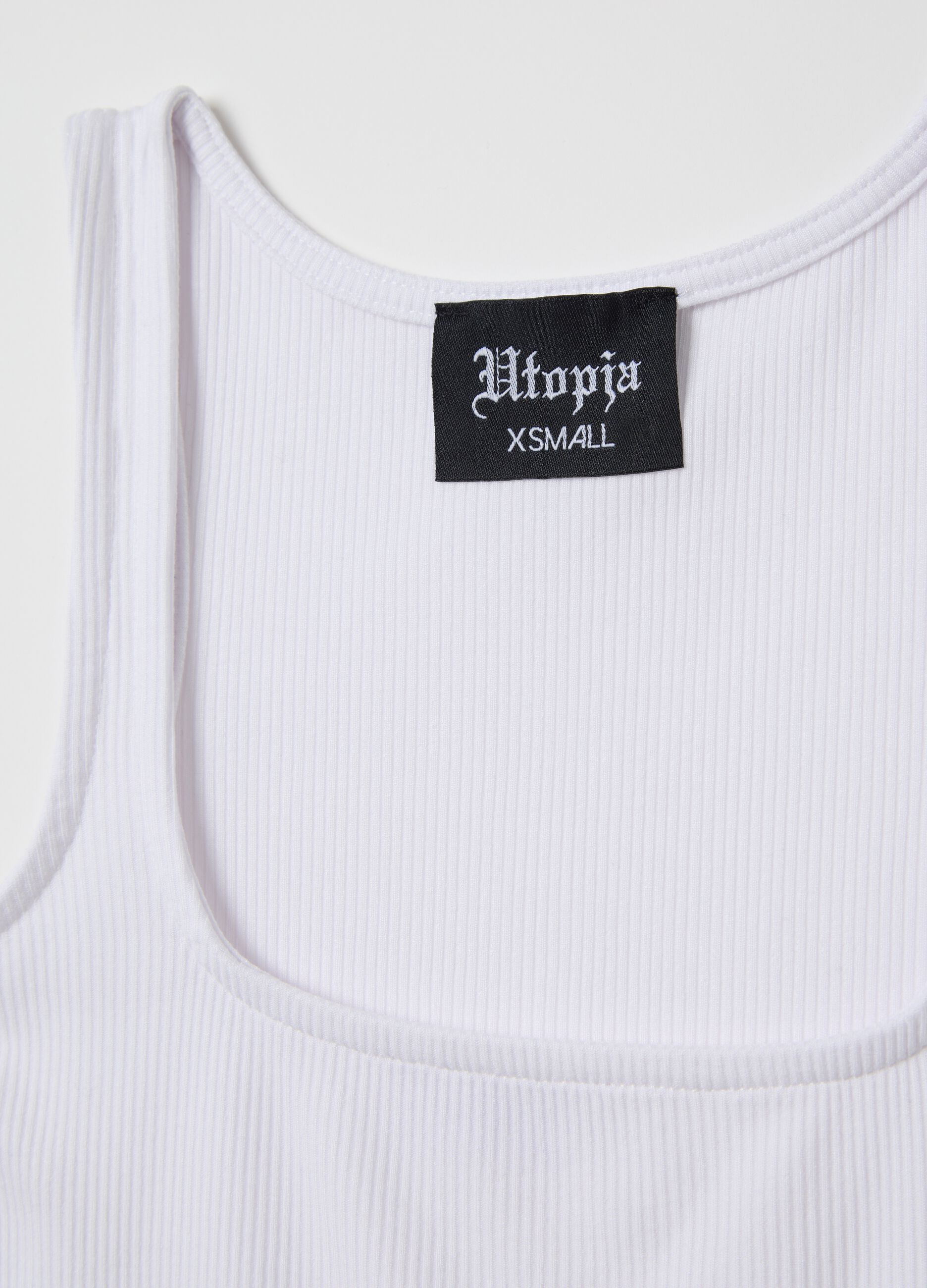Vest Top Square Neck White