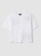 White pure cotton T-shirt with crochet appliqu&eacute;_4