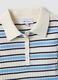 Fitted viscose-blend jumper with multicolour stripes and polo collar_5