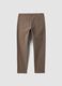 Brown slim-fit stretch cotton twill trousers_6