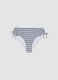 Blue and white striped stretch bikini bottoms_4
