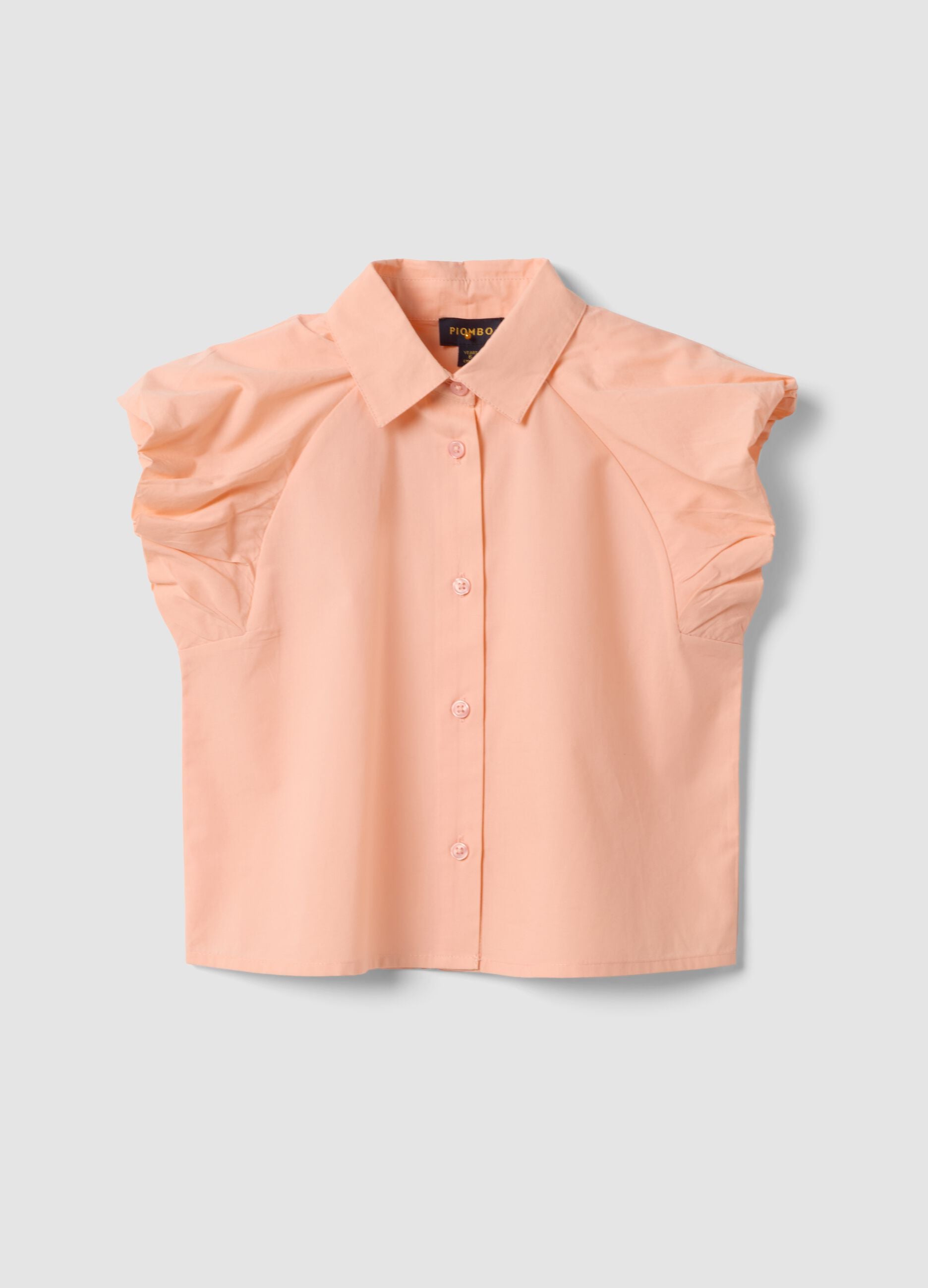 Girls' regular fit pink pure cotton blouse