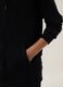 Black hoodie for boys in pure cotton with oversized fit and zip_2