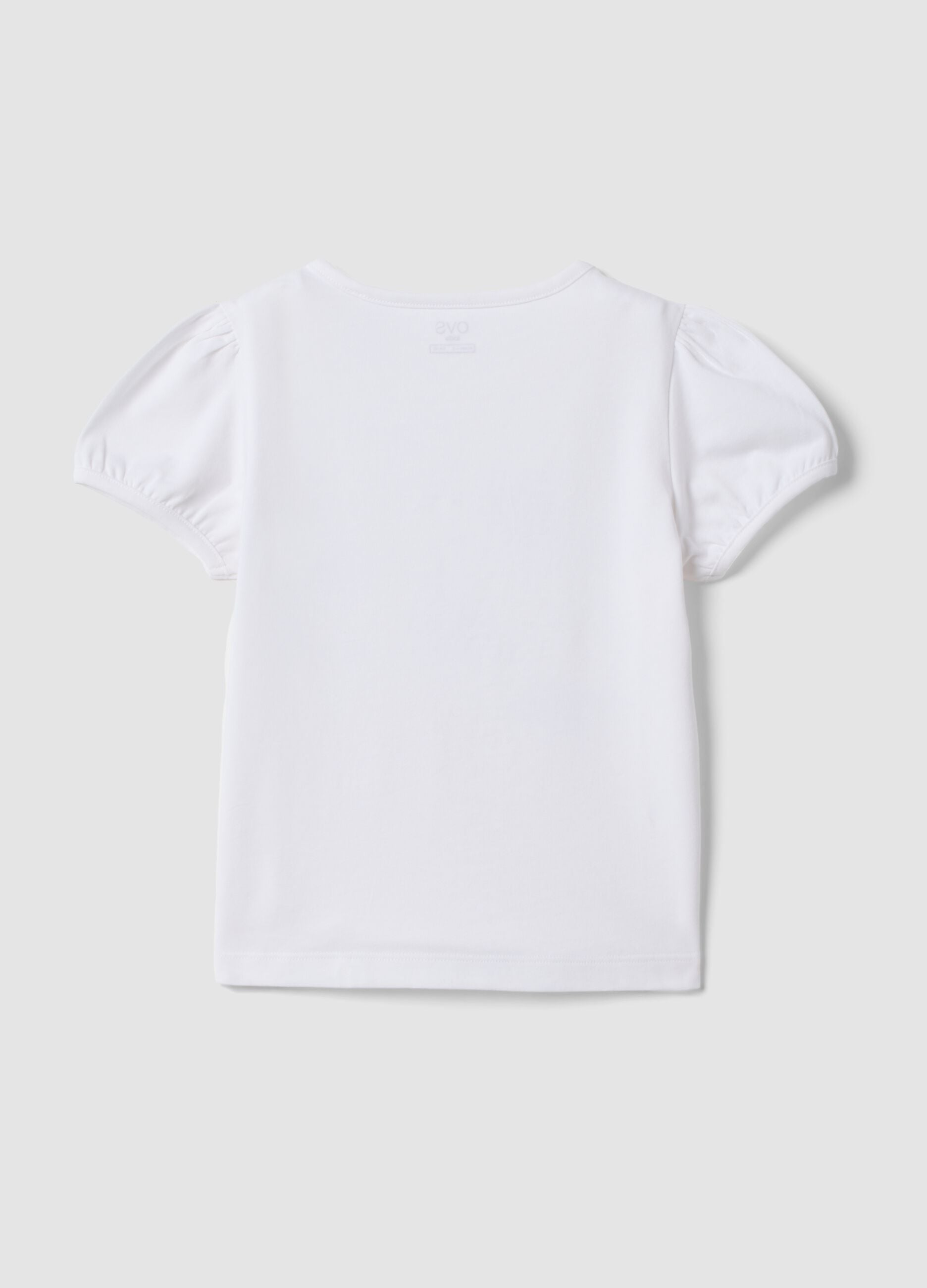 White short-sleeved stretch-cotton T-shirt