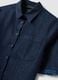 Blue denim shirt in cotton blend, oversized fit with frayed hem_5