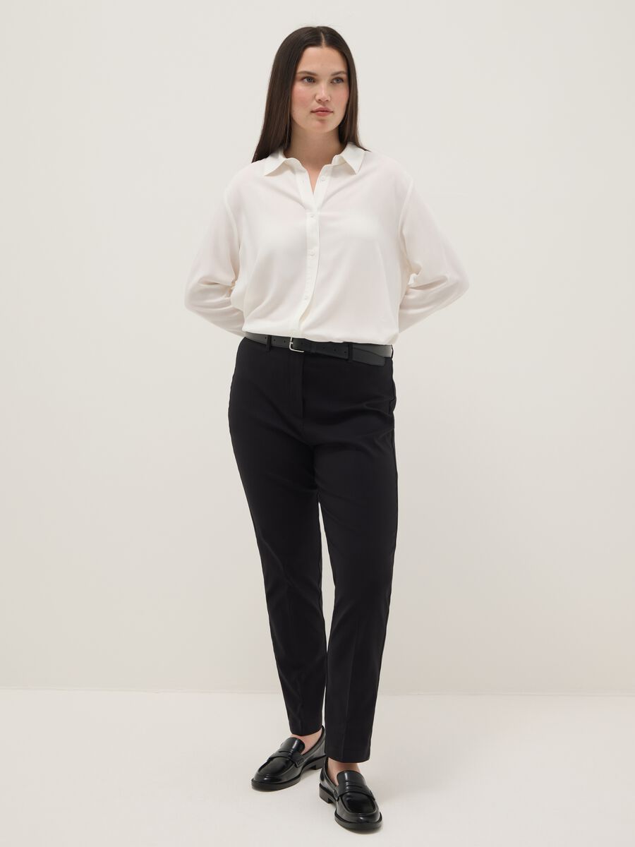 White Pure Viscose Shirt Regular Fit_1