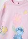 Set felpa pantalone rosa da bimba in cotone elasticizzato regular fit_2