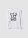 White organic cotton T-shirt with &ldquo;Let&rsquo;s get drip&rdquo; slogan for boys_3