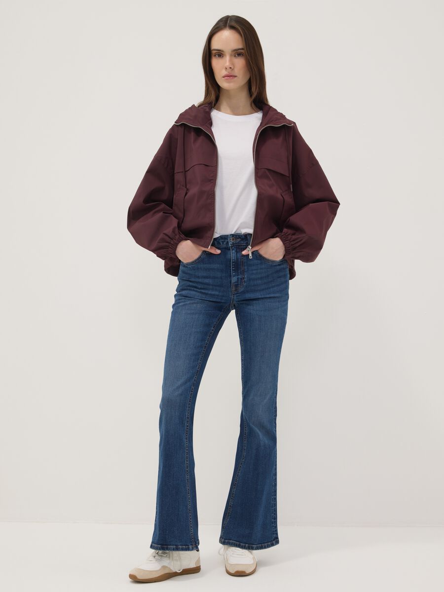 Purple hooded zip-up jacket_2