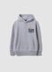 Grey cotton-blend hoodie with New York Knicks print_0
