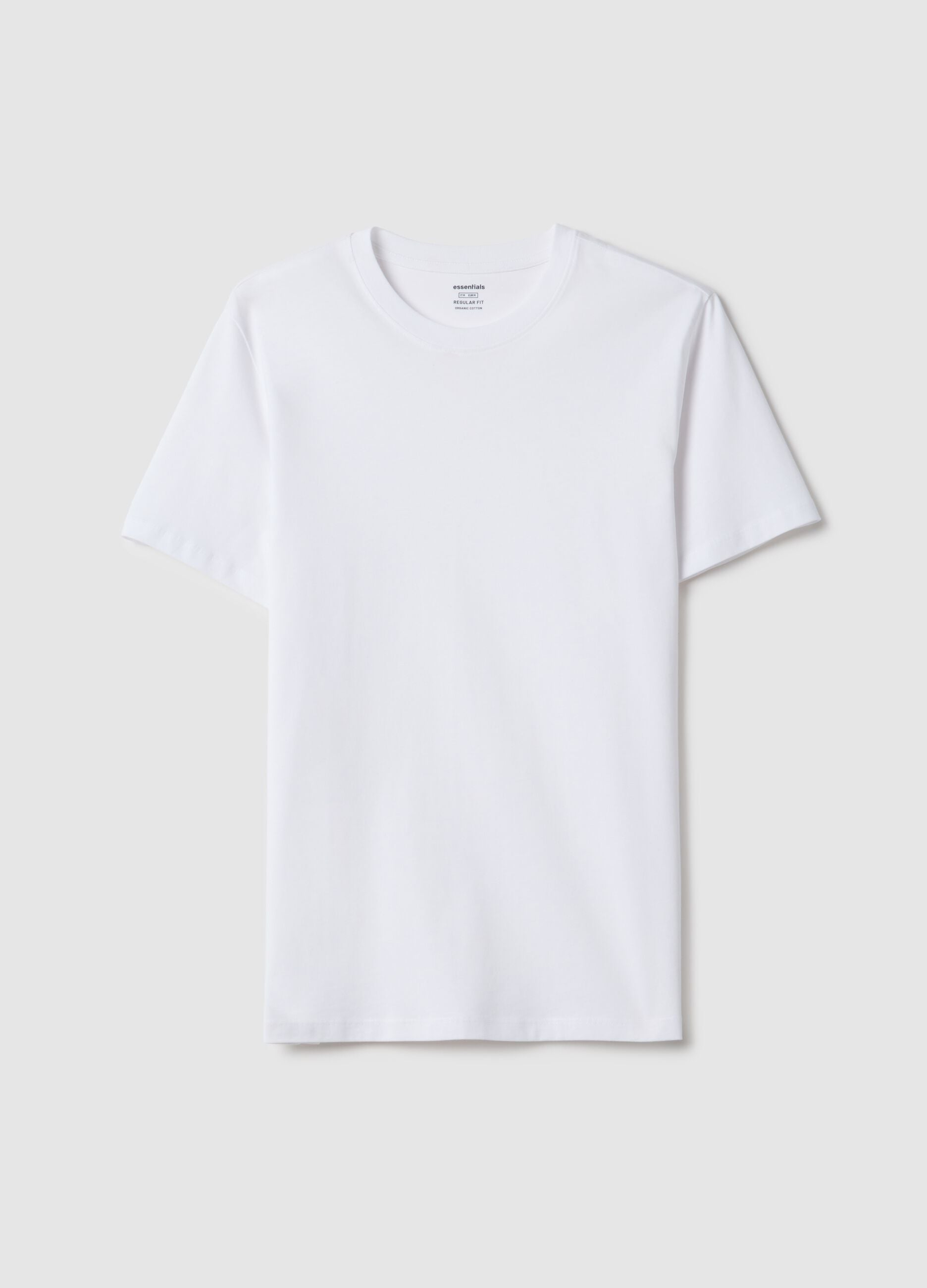 White pure cotton regular fit T-shirt