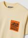 Beige pure cotton crew-neck T-shirt with Jeep print_5