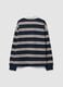 Blue striped pure cotton rugby polo with classic collar_6