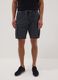 Blue stretch cotton cargo Bermuda shorts_1
