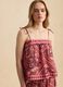 Regular-fit multicolour blouse with thin straps and floral print_1