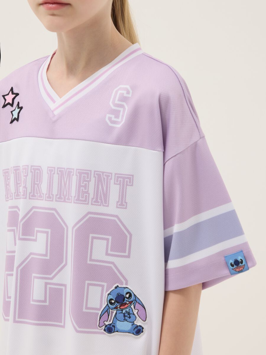 Girls&rsquo; multicolour boxy fit T-shirt with Stitch_2