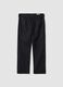 Blue linen-blend cotton trousers_0