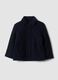 Blue regular-fit wool and viscose blend coat_0