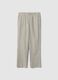 Multicolor striped linen-cotton blend chino trousers, straight fit_4