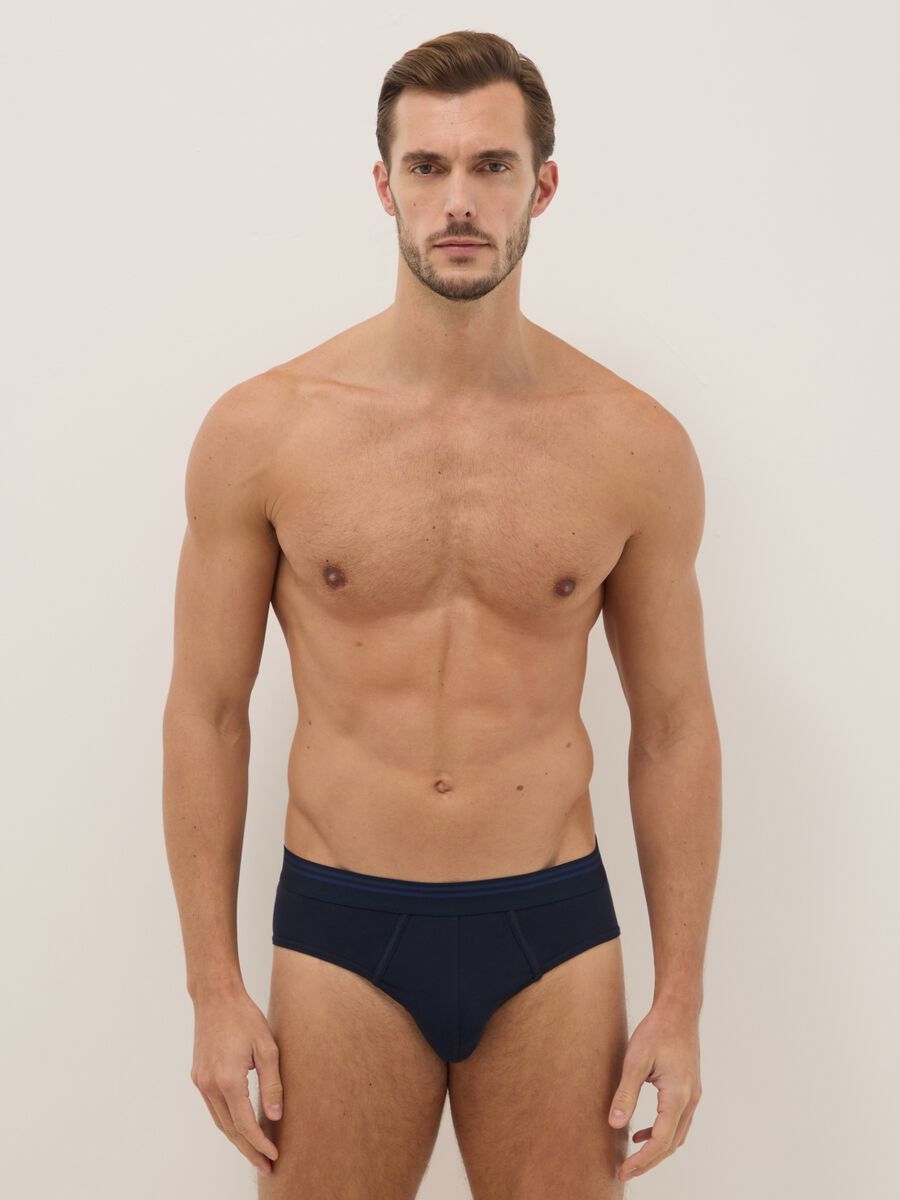 Tripack slip in cotone organico elasticizzato multicolor regular fit_0