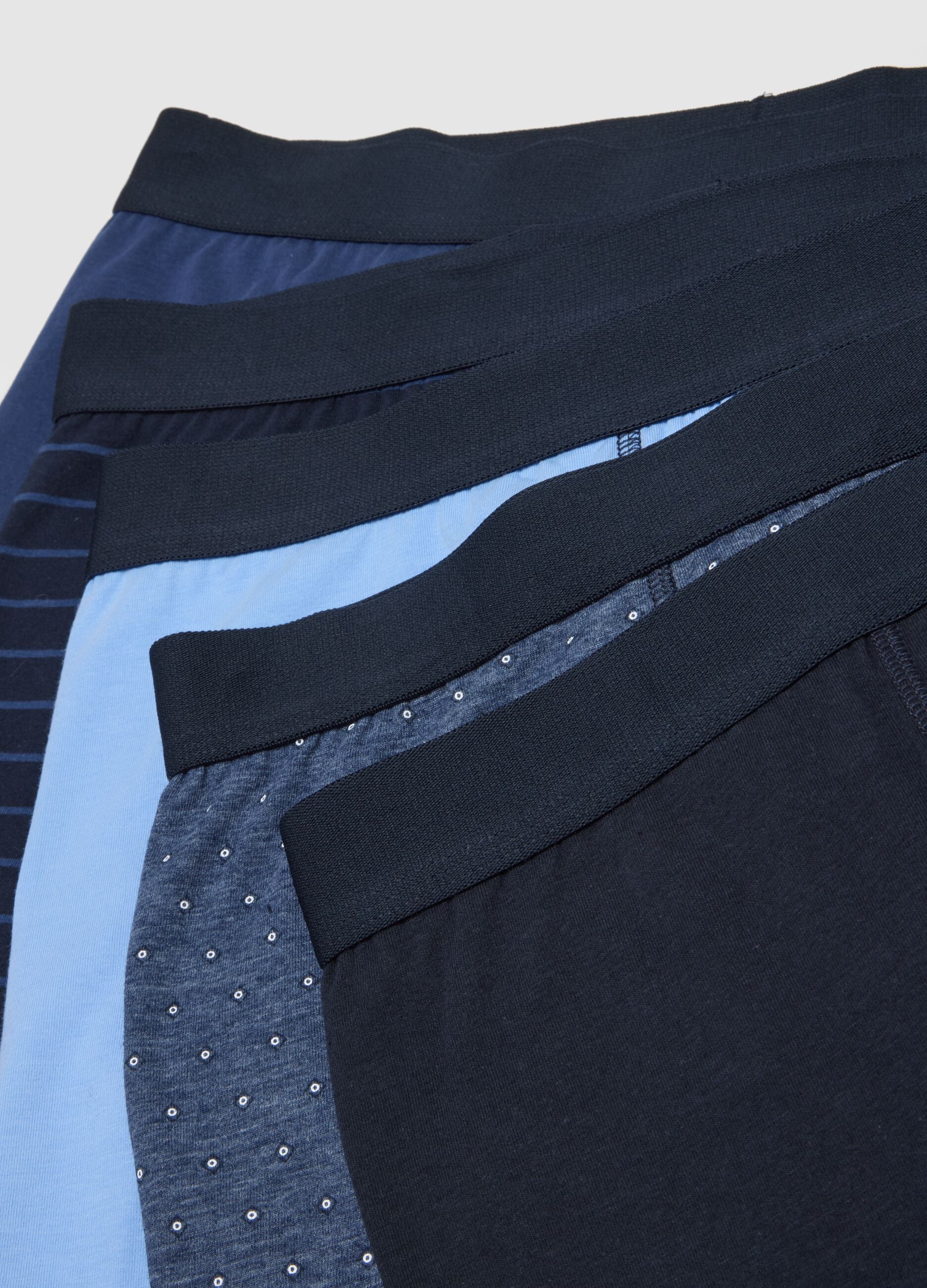 Multipack of Regular Fit Multicoloured Stretch Cotton Boxers