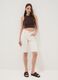 Brown cotton-stretch cropped tank top_1