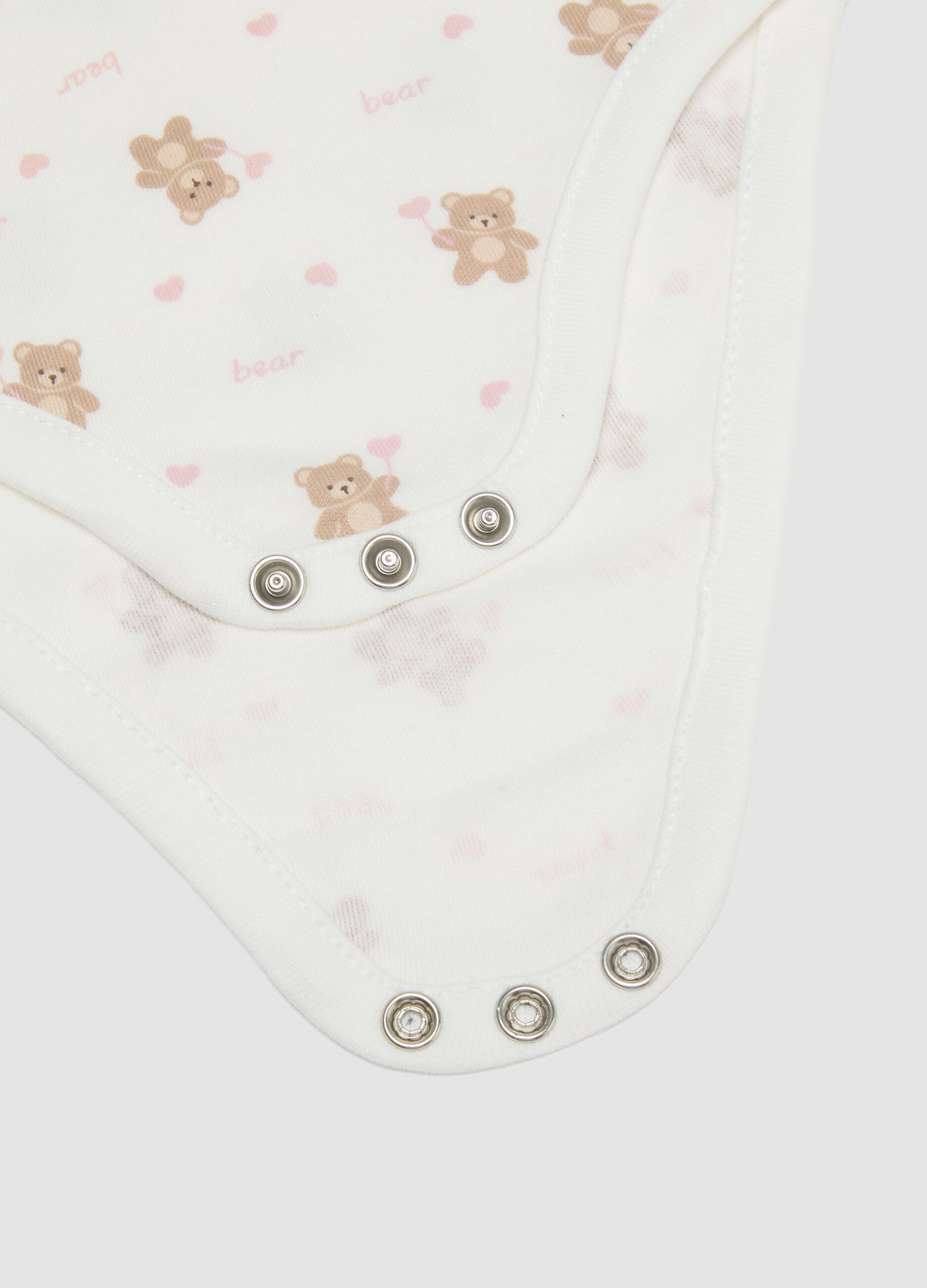 Pack of 3 Pink Organic Cotton Baby Girl Bodysuits