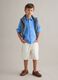 Beige pure cotton shorts_0