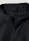 Black rain jacket with hood and zip for girls_6