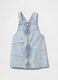 Light Denim Dungarees with Front Zip_2