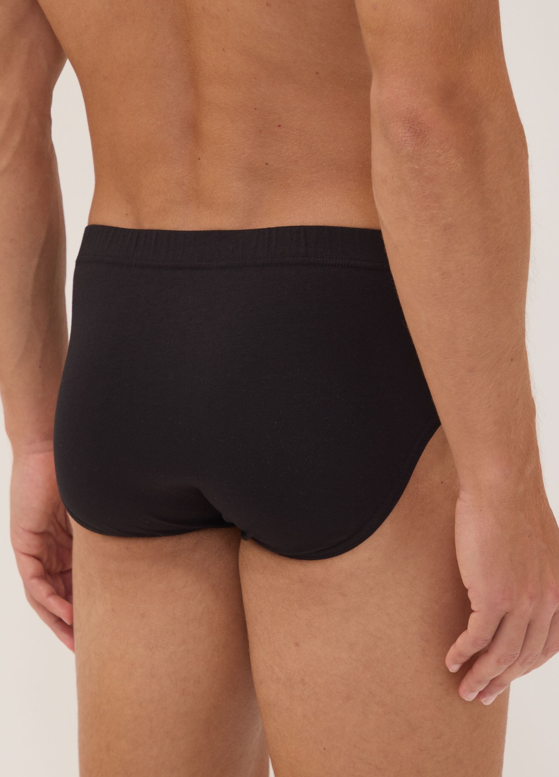 Five-pack of black organic cotton briefs
