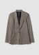 Beige patterned stretch viscose blazer_4